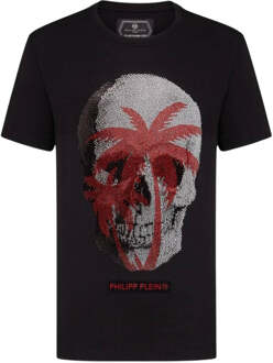 Philipp Plein Groot Schedelmotief Zwart T-shirt