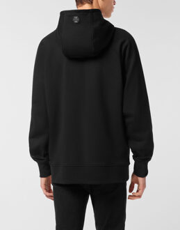 Philipp Plein Hoodie Basic Strass Signature Zwart - L