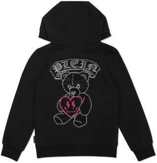 Philipp Plein Hoodie Sweatjack Teddy Zwart - 8J / 128cm
