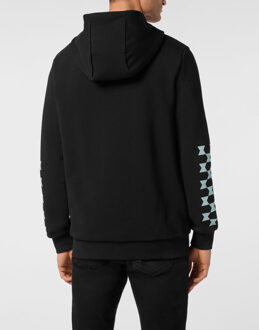 Philipp Plein Hoodie Sweatjacket Cote D Azur Checkmate - maat 2XL Zwart