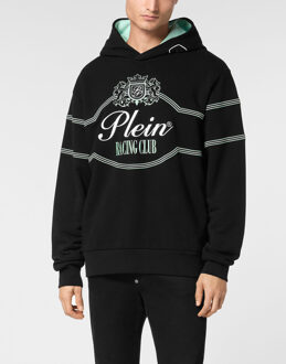 Philipp Plein Hoodie Sweatshirt Ls Racing Club - maat Zwart