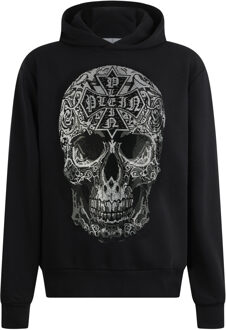 Philipp Plein Hoodie Sweatshirt Skull - maat L Zwart