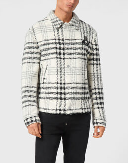 Philipp Plein Jas Gothic Plein Wit/Zwart - 56 (Borst)