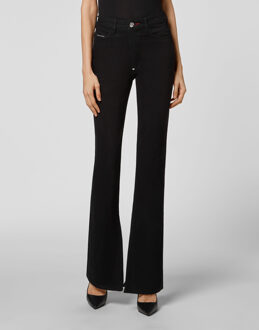 Philipp Plein Jeans Flare Fit Iconic Plein Blauw