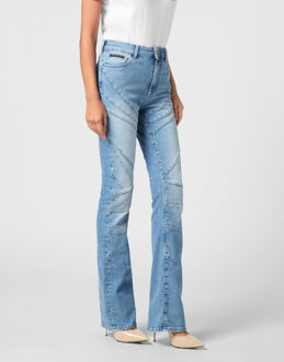 Philipp Plein Jeans Flare Fit Racing Blauw - 26 (Taille)