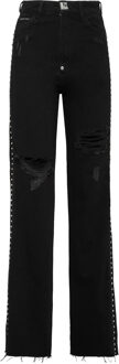 Philipp Plein Jeans Met Wijde Pijpen Zwart - 26 (Taille)