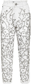 Philipp Plein Jeans Mom Pasvorm - maat Wit