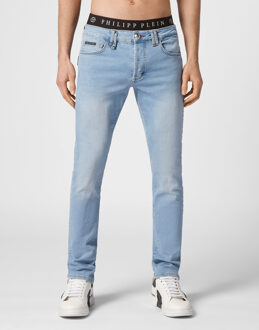 Philipp Plein Jeans Recht Model Blauw - 38 (Taille)