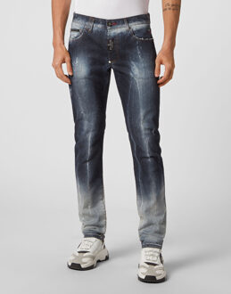 Philipp Plein Jeans Recht Model Donkerblauw - 29 (Taille)