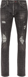 Philipp Plein Jeans Recht Model Love Grijs