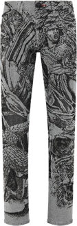 Philipp Plein Jeans Recht Model Tattoo Grijs - 31 (Taille)