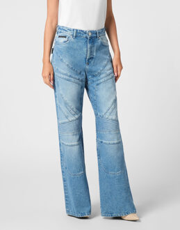 Philipp Plein Jeans Skater Fit Racing Blauw - 30 (Taille)