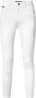 Philipp Plein Jeans Skinny Fit Skull Wit - 28 (Taille)