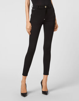 Philipp Plein Jeans Skinny Fit Skull Zwart