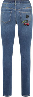 Philipp Plein Jeans Slim Fit Cherries Blauw
