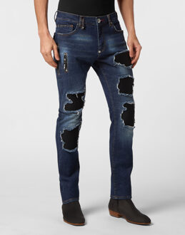 Philipp Plein Jeans Slim Fit Donkerblauw - 32 (Taille)