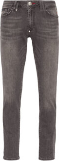 Philipp Plein Jeans Slim Fit Grijs