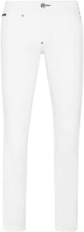 Philipp Plein Jeans Slim Fit Wit - 40 (Taille)