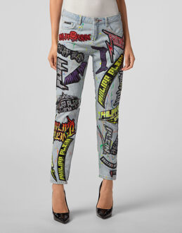 Philipp Plein Jeans Vriendelijke Pasvorm Blauw - 26 (Taille)