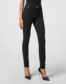 Philipp Plein Jegging Met Hoge Taille Zwart