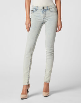 Philipp Plein Jeggings Blauw en Grijs Multi