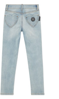 Philipp Plein Jeggings Heart Lichtblauw - 6-7J / 116-122cm