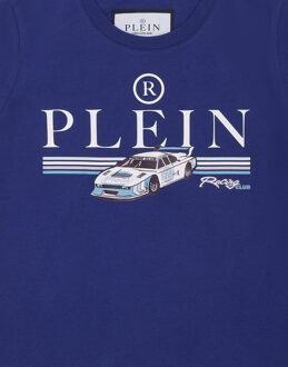 Philipp Plein Jersey T-Shirt Round Neck Ss Cars Racing - maat Donkerblauw