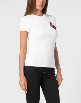Philipp Plein Jersey T-Shirt Sexy Pure Ss Patches - maat Wit