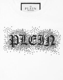 Philipp Plein Jersey T-Shirt Sexy Pure Ss Strass Gothic Plein Wit - 16J / 176cm