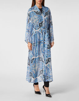 Philipp Plein Kaftan Lichtblauw - XS