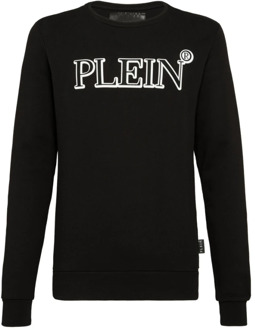 Philipp Plein Katoenen Fleece Crewneck Sweatshirt Philipp Plein , Black , Dames - Xl,M