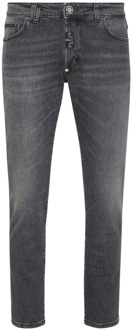 Philipp Plein Klassieke Denim Jeans voor Dagelijks Gebruik Philipp Plein , Gray , Heren - W30,W33,W32,W36,W34,W31