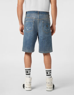 Philipp Plein Korte Broek Blauw