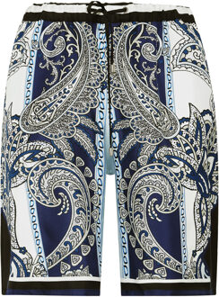 Philipp Plein Korte Broek Paisley Lichtblauw