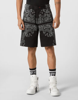 Philipp Plein Korte Broek Paisley Zwart - 32 (Taille)