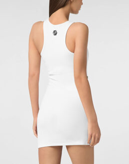 Philipp Plein Korte Jurk Cherries Wit - L