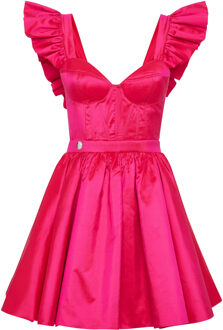 Philipp Plein Korte Jurk Fuchsia