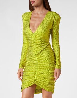 Philipp Plein Korte Jurk Geel - L