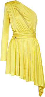 Philipp Plein Korte Jurk Geel - XL