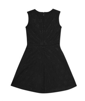 Philipp Plein Korte Jurk Monogram Zwart - 12J / 152cm