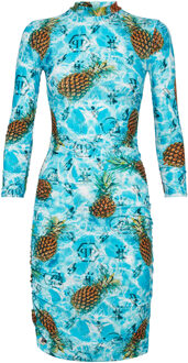 Philipp Plein Korte Jurk Pineapple Skies Veelkleurig