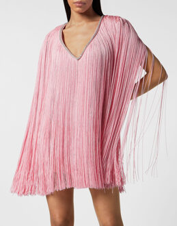 Philipp Plein Korte Jurk Rosé - XS