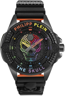 Philipp Plein Kristal Regenboog Schedel Horloge Philipp Plein , Black , Heren - ONE Size