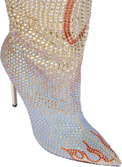 Philipp Plein Laarzen Hakken Overknees Flame Beige - EU 38