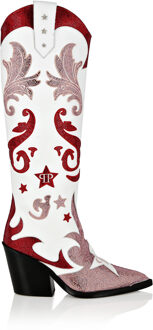 Philipp Plein Laarzen Middelhoge Hakken Stars Rood - EU 36