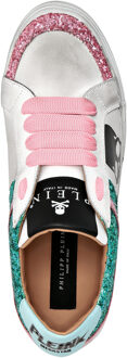 Philipp Plein Lage Sneakers Doodshoofd Turquoise - EU 36