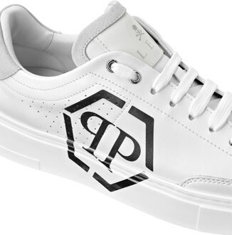Philipp Plein Lage Sneakers Hexagon - maat EU 41 Wit/Zwart