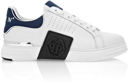 Philipp Plein Lage Sneakers Hexagon Wit/Blauw - EU 39