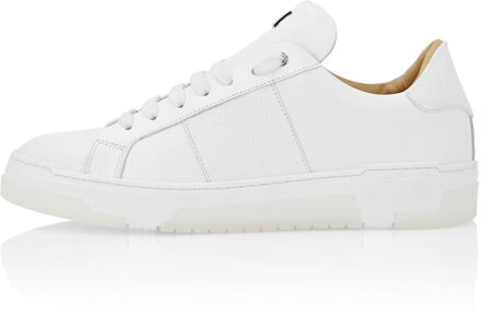 Philipp Plein Lage Sneakers Monogram - maat EU 37 Wit