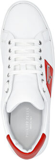 Philipp Plein Lage Sneakers Wit/Rood - EU 35